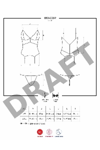 Корсаж с кружевными вставками и стринги черные 810-COR-1 (Obsessive)