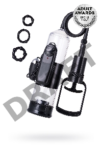 Помпа для пениса TOYFA A-Toys с вибрацией, PVC, чёрный, 22,8 см