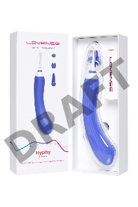 Вибратор LOVENSE Hyphy  с клиторальным стимулятором, силикон, фиолетовый, 21,6 см