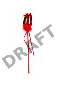 Трезубец красный с блестками