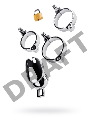 Пояс верности мужской TOYFA Metal, серебряный