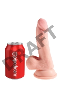 Фаллоимитатор на присоске Тройная плотность King Cock Plus 6.5 Triple Density Cock with Balls - Flesh