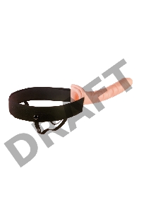 Фаллопротез полый унисекс на ремнях 10 Hollow Strap-On
