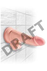 Фаллоимитатор на присоске Тройная плотность King Cock Plus 6.5 Triple Density Cock with Balls - Flesh