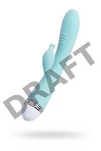 Вибратор с клиторальным стимулятором Flovetta by Toyfa Iris, силикон, голубой, 22 см