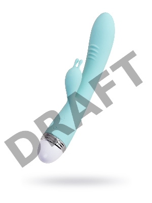 Вибратор с клиторальным стимулятором Flovetta by Toyfa Iris, силикон, голубой, 22 см
