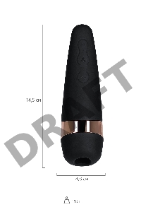 Вакуум-волновой бесконтактный стимулятор клитора Satisfyer PRO 3 Vibration, силикон, черный, 14 см.