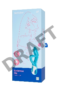 Нереалистичный вибратор Satisfyer Embrace me, силикон, синий