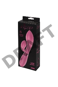 Малиновый вибратор-кролик Indeep Juna - 21,5 см.