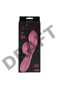 Малиновый вибратор-кролик Indeep Juna - 21,5 см.