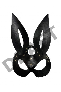 Черная кожаная маска зайки Miss Bunny