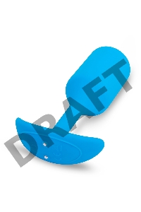 Голубая вибропробка для ношения B-vibe Snug Plug 3 - 12,4 см.