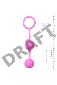 Розовые вагинальные шарики с ребрышками Roze Love Balls