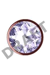 Пробка цвета розового золота с прозрачным кристаллом Diamond Moonstone Shine L - 8,3 см.