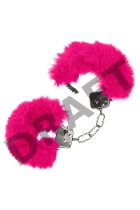 Металлические наручники с искусственным мехом ULTRA FLUFFY FURRY CUFFS-PINK