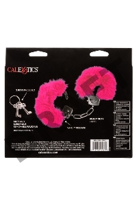 Металлические наручники с искусственным мехом ULTRA FLUFFY FURRY CUFFS-PINK