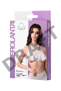 Эротический бралетт Erolanta Karen с открытой грудью, белый (46-48)