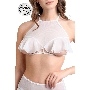 Эротический бралетт Erolanta Karen с открытой грудью, белый (50-52)