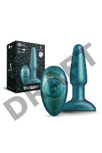 Изумрудная анальная вибропробка Rimming Plug 2 - 15 см.