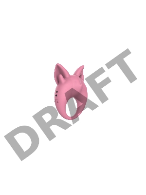 Перезаряжаемое кольцо для клиторальной стимуляции MiMi Animals Kitten Kiki Pink 7200-01lola