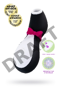 Вакуум-волновой бесконтактный стимулятор клитора Satisfyer Pro Penguin NG, силикон, черный, 11,5 см.