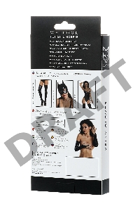 Перчатки-митенки Glossy KELLY из материала Wetlook выше локтя, черный, L
