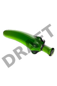Нереалистичный фаллоимитатор Sexus Glass, стекло, зеленый, 13,5 см