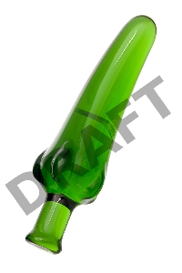 Нереалистичный фаллоимитатор Sexus Glass, стекло, зеленый, 13,5 см