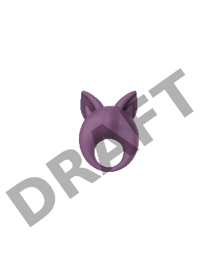 Перезаряжаемое кольцо для клиторальной стимуляции MiMi Animals Kitten Kiki Purple 7200-03lola