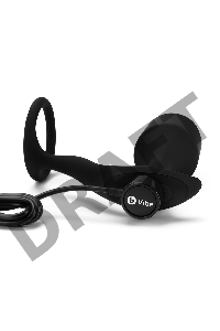 Черная анальная вибропробка с эрекционным кольцом Vibrating Snug & Tug XL