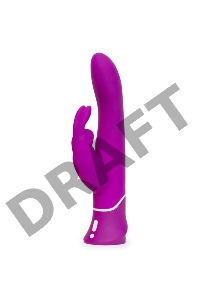 Лиловый вибратор-кролик Curve Rechargeable Rabbit Vibrator - 25,4 см.