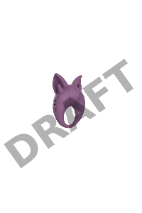 Перезаряжаемое кольцо для клиторальной стимуляции MiMi Animals Kitten Kiki Purple 7200-03lola
