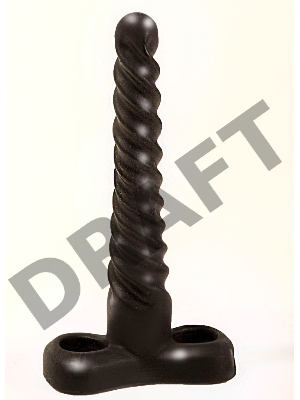 Закрученный спиралью плаг чёрного цвета - 15 см.