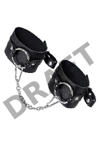 Оковы Pecado BDSM, из толстой кожи с люверсами, натуральная кожа, чёрные