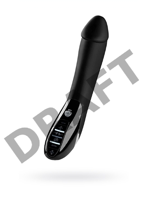 Вибратор Mystim Tickling Truman  силиконовый  с электростимуляцией черный, 27см