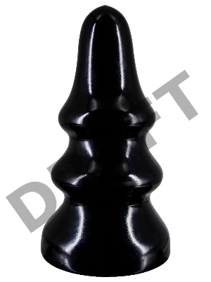 ПЛАГ-МАССАЖЕР ДЛЯ ПРОСТАТЫ BLACK MAGNUM 19 В ЛАМИНАТЕ L 220/205 мм, D 93 мм, цвет чёрный