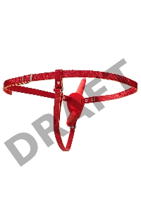 Страпон на креплении Black&Red by TOYFA, силикон, красный, 24 см