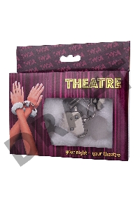 Наручники TOYFA Theatre, меховые, белые, 28 см.