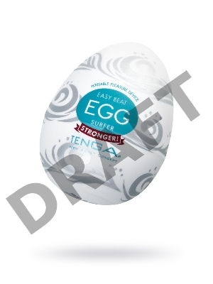 Нереалистичный мастурбатор TENGA №12 Surfer, TPE, белый, 6,1 см