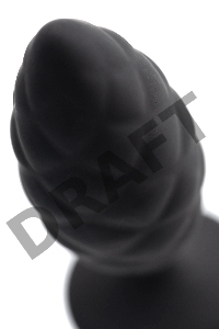 Анальная пробка Erotist Strob S - size, силикон, черная, 11,7 см