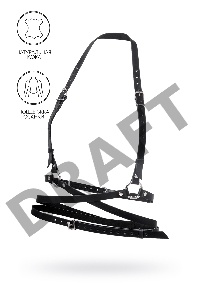 Портупея Pecado BDSM, Осанка, натуральная кожа, чёрная