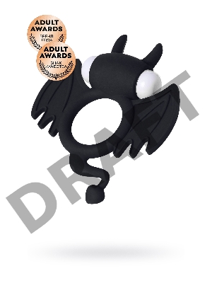 Эрекционное кольцо на пенис JOS COCKY DEVIL, силикон, черный, 8,5 см