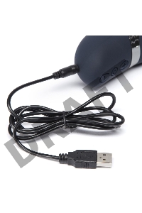 Тёмно-синий вибратор Oh My USB Rechargeable Rabbit Vibrator - 25,4 см.