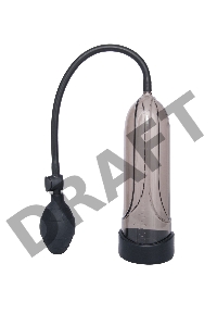 Помпа для пениса Sexus Men Training, вакуумная, механическая, ABS пластик, черный, 25 см