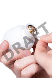 Нереалистичный мастурбатор TENGA №12 Surfer, TPE, белый, 6,1 см