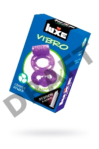Виброкольцо LUXE VIBRO Секрет Кощея + презерватив, 1 шт, прозрачное, 18 см