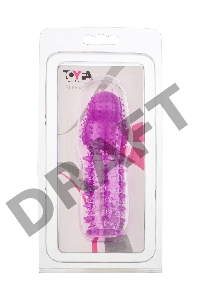 Насадка на пенис с ворсинками TOYFA, TPE, фиолетовая, 13,5 см