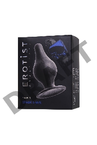 Анальная втулка Erotist Spade L, сайлекспан, чёрный, 11 см