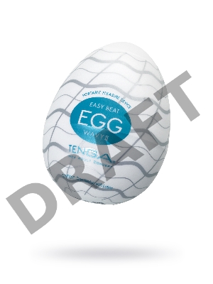Нереалистичный мастурбатор TENGA №13 Wavy II, TPE, белый, 6,1 см