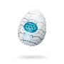 Нереалистичный мастурбатор TENGA №13 Wavy II, TPE, белый, 6,1 см